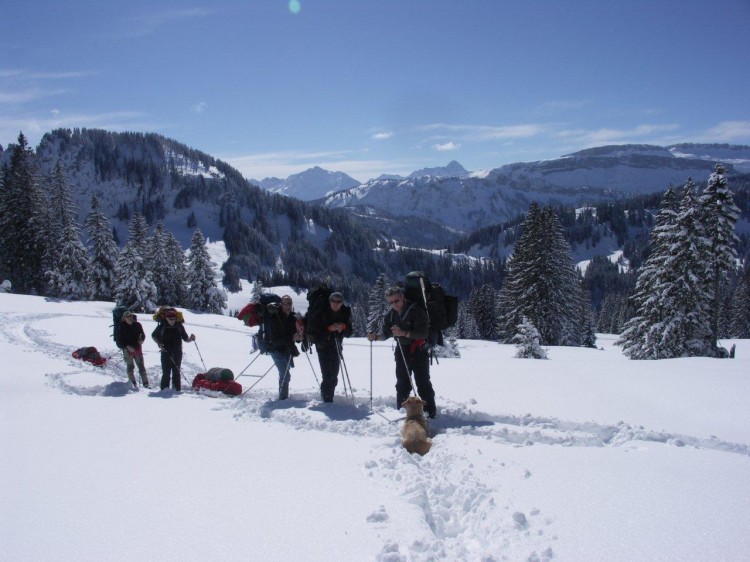 Wintertour und Iglubau im Allgäu
