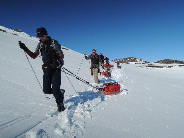 Wintertour mit Pulka Hardangervidda 2014